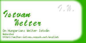 istvan welter business card