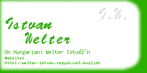 istvan welter business card